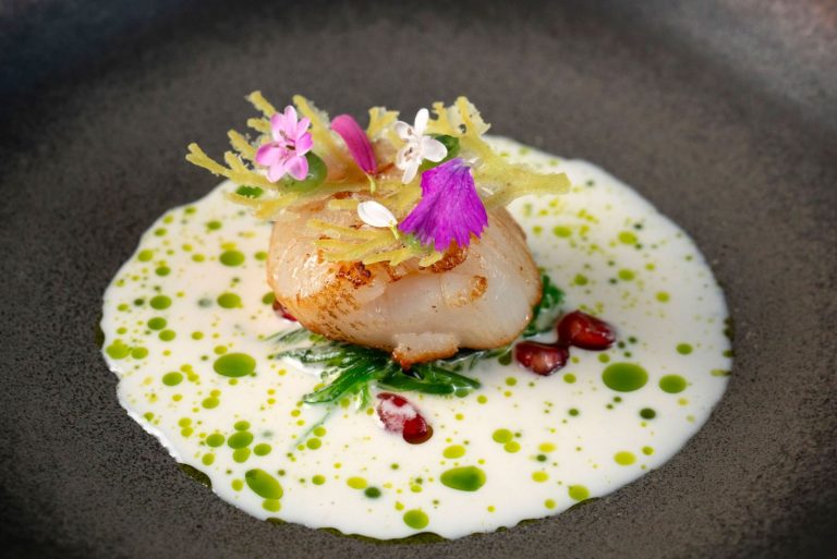 Vieira del Menú Fusión del restaurante Koku, en Pamplona